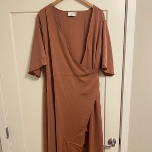 ASOS Design Curve Wrap Front Midi Dress